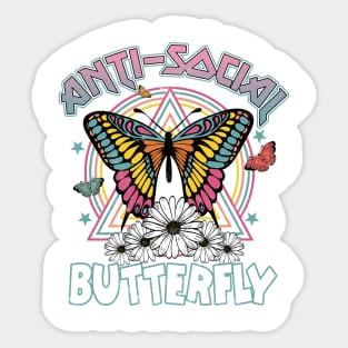 butterfly Anti social media Sticker